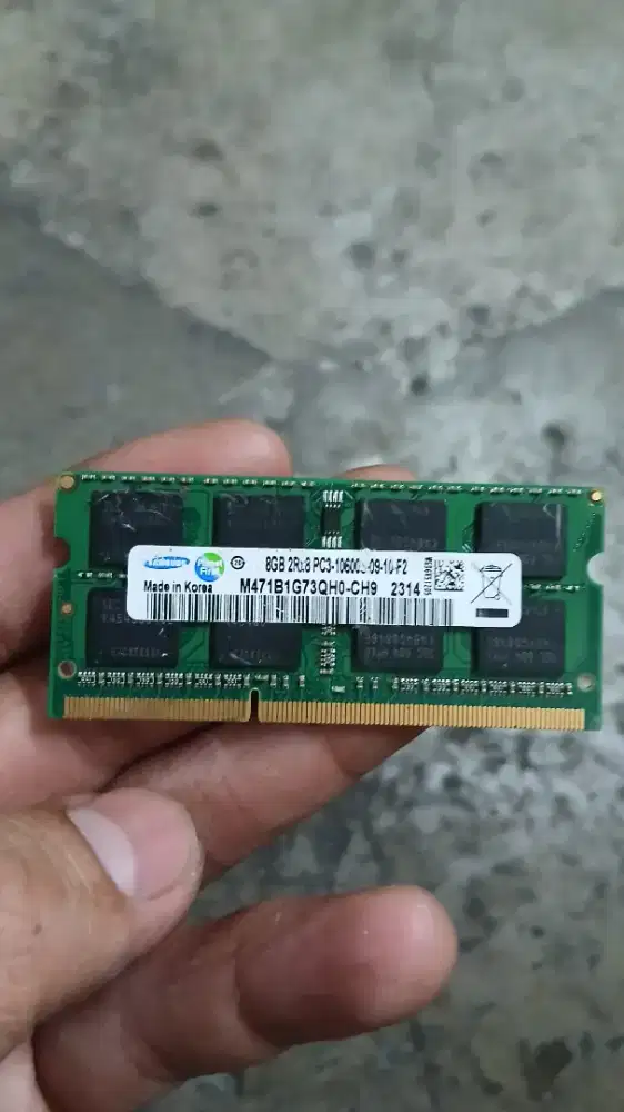 Samsung Memory RAM Laptop SODIMM DDR3 8GB