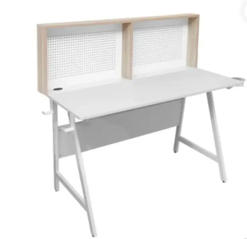 Meja Belajar Anak Dengan Partisi - Putih Informa