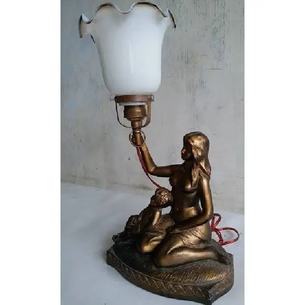 Vintage lampu antik design Italiaan glass flowers lamp dari era 50 an