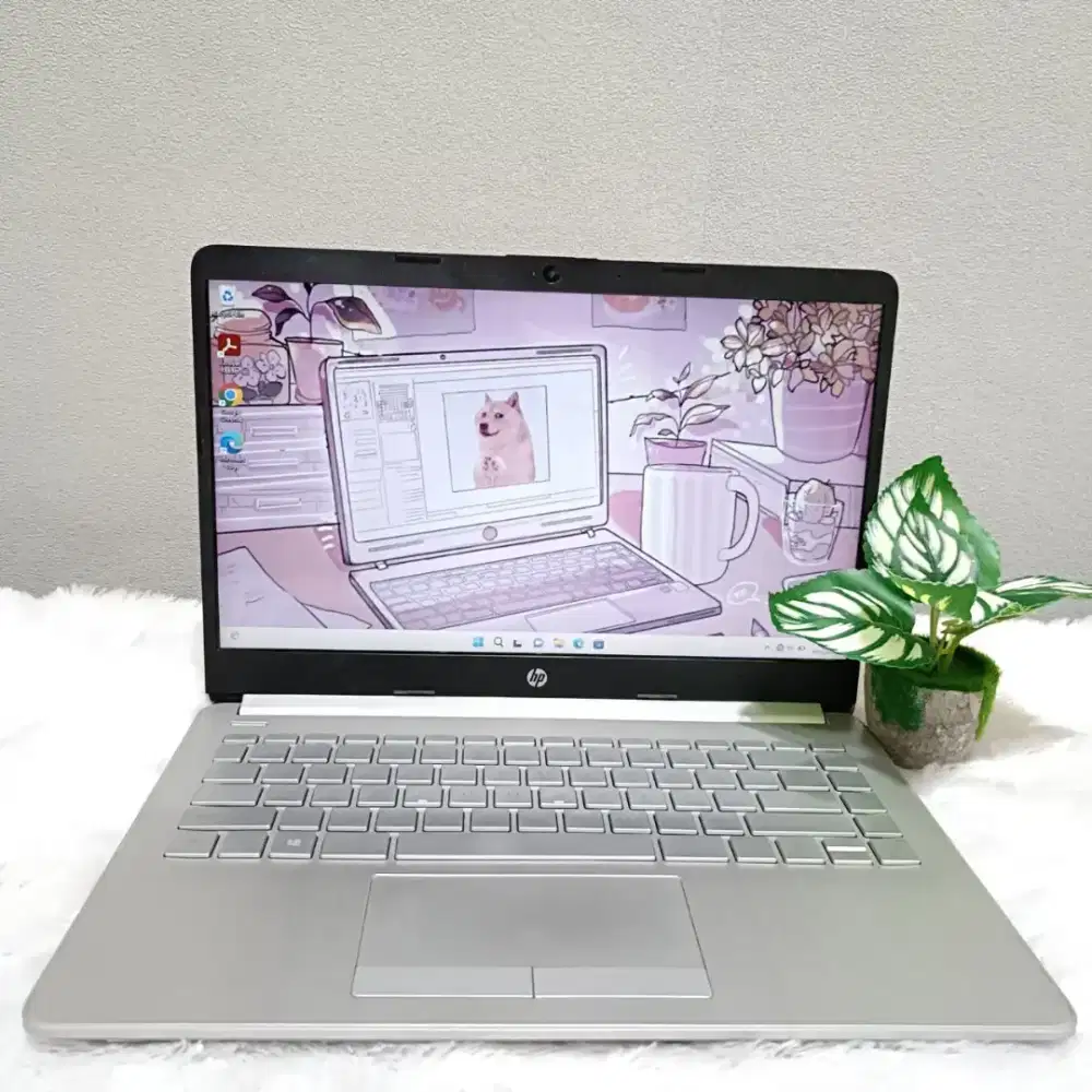 LAPTOP HP 14S DK0073AU AMD A4 9125U RAM 8GB SSD 128GB KEYBOARD NYALA