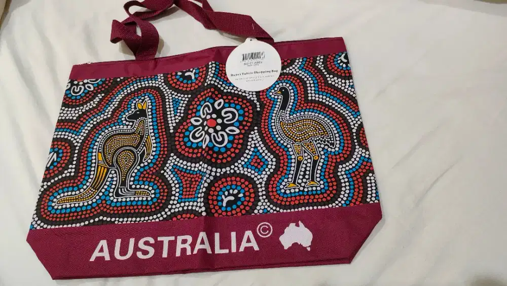 Tote Bag Aussie plastic canvas zipper
