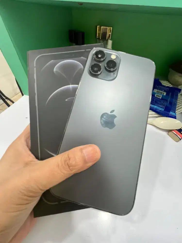 JUAL CEPAT IPHONE 12 PROMAX 128GB ALL OPERATOR BH 95% GREY