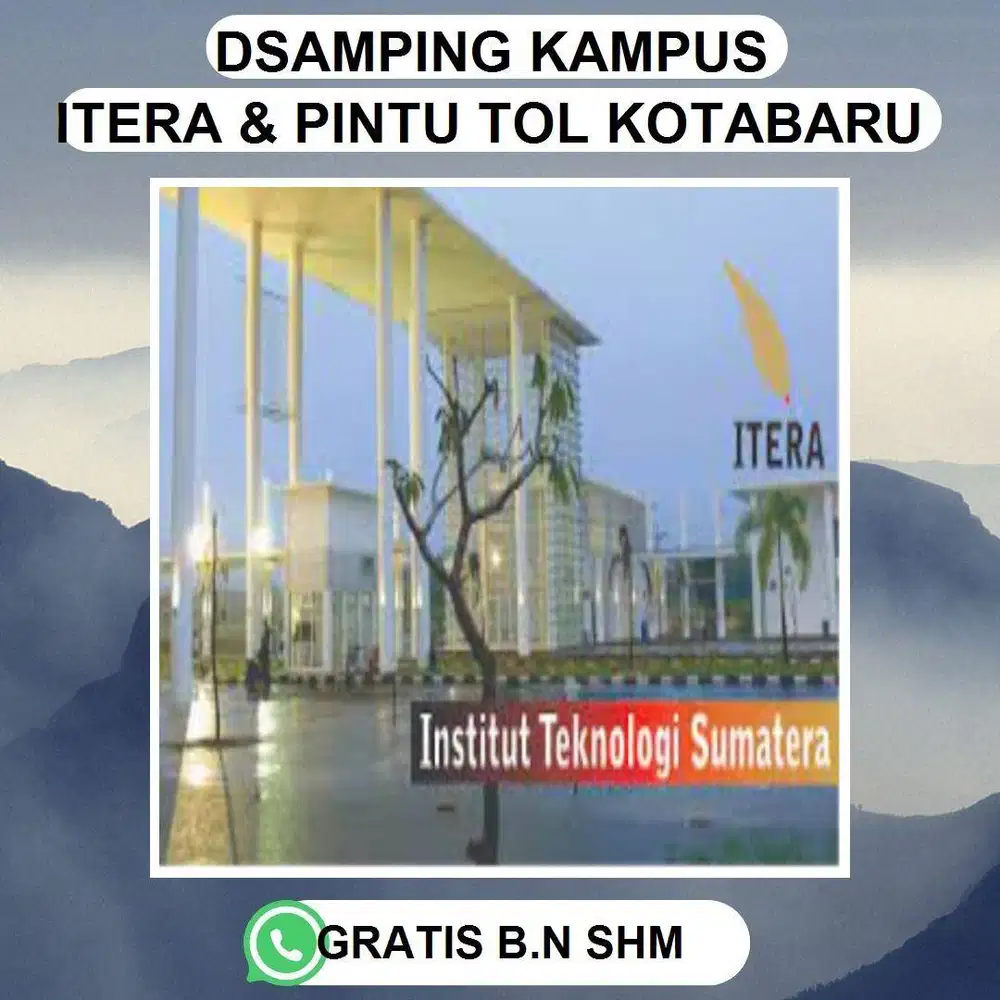 TANAH SAMPING PINTU TOL ITERA COCOK UNTUK BANGUN KOSAN ATAU BISNIS