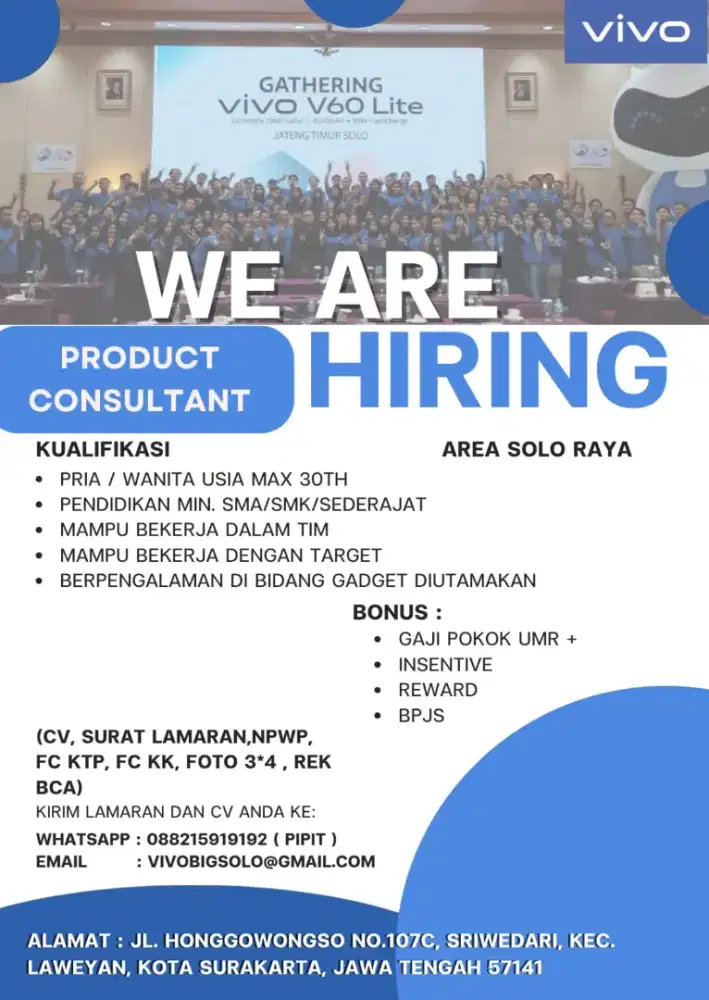 Lowongan Kerja Promotor Vivo