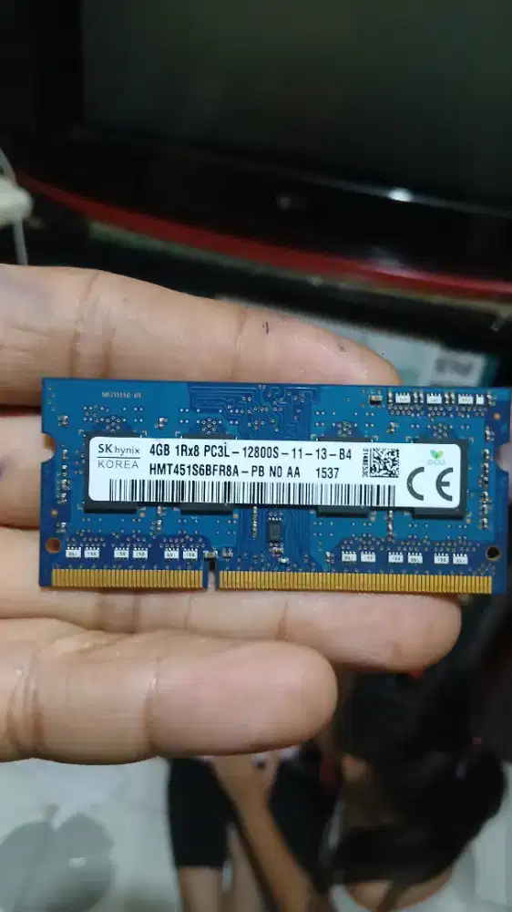 RAM LAPTOP 4GB 1Rx8 PC3L - 12800S
