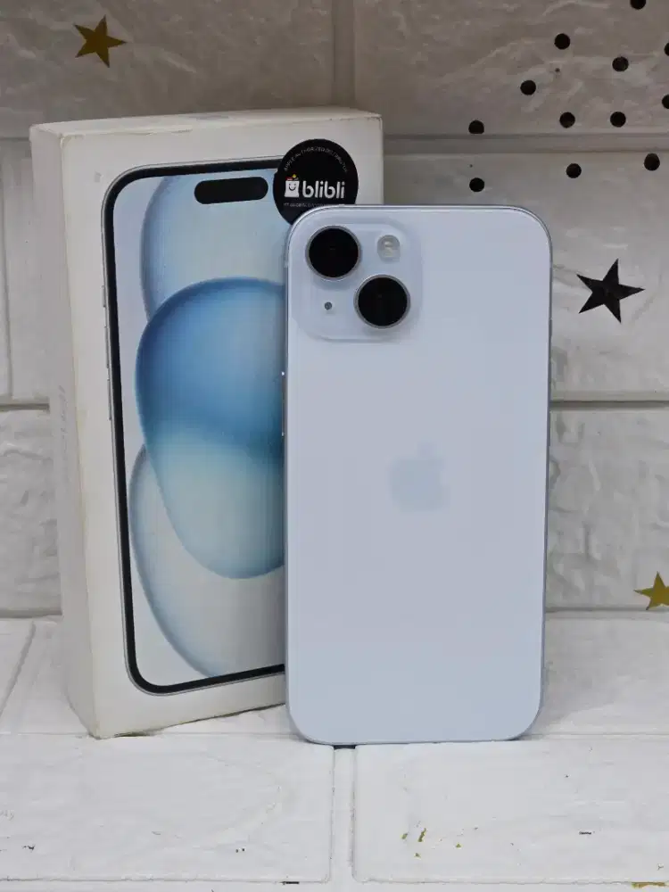 Iphone 15 128gb blue second resmi
