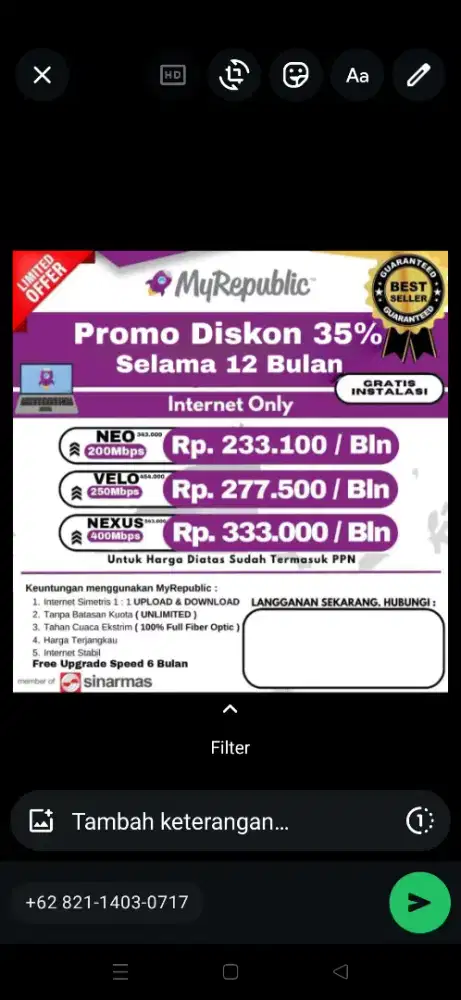 Promo WiFi Myrepublic