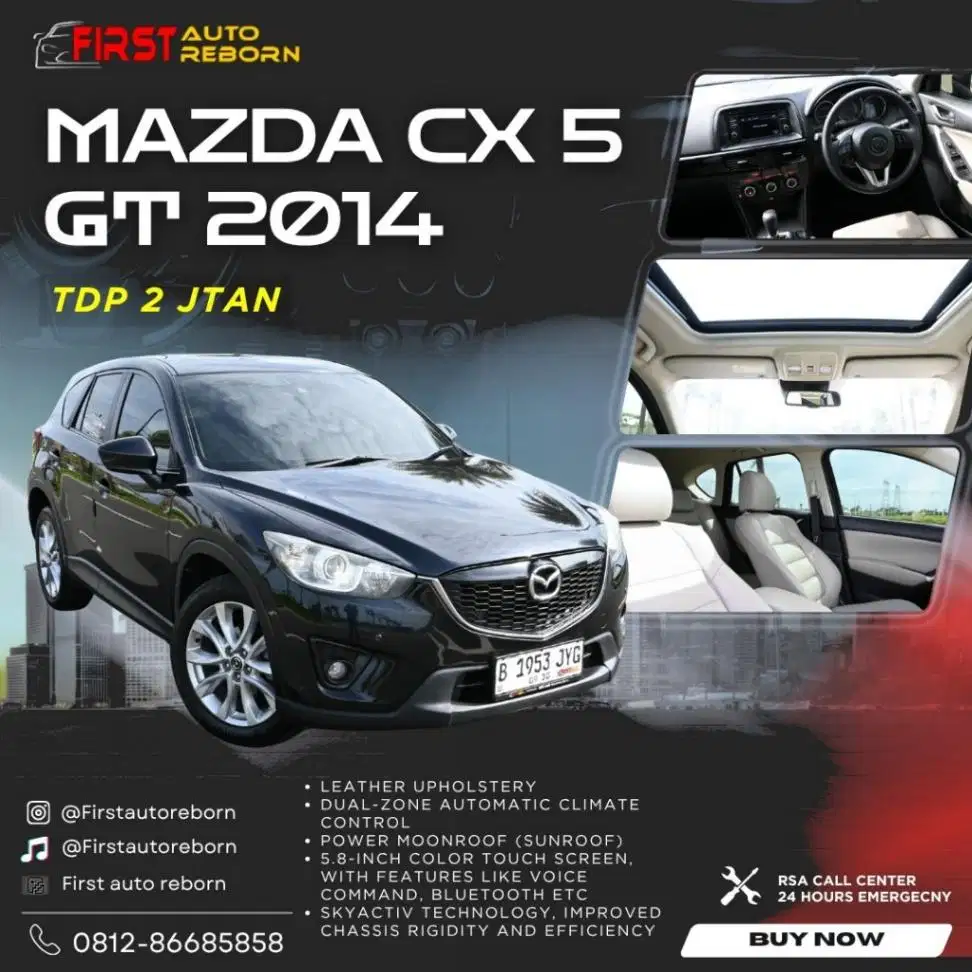 (TDP2jtan) Mazda CX-5 2.5 GT 2014 Black