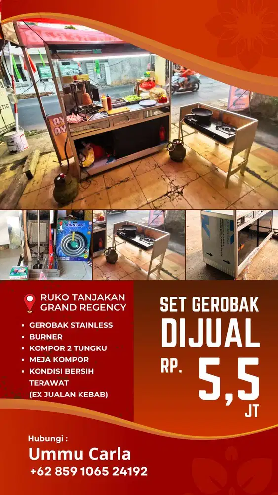 Dijual gerobak dan alat2 bekas kebab