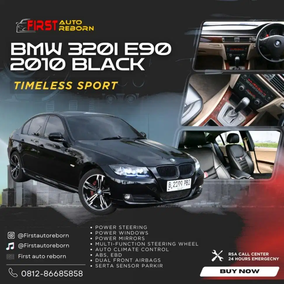 BMW 320i E90 2010 Black