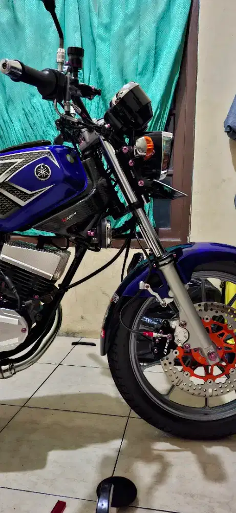 Yamaha rx king 2004 biru tangan pertama dari baru (spek kontes)