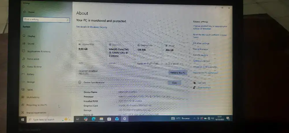 Laptop Thinkpad Lenovo
