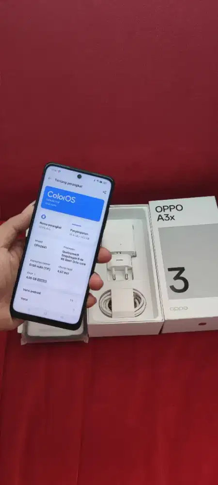 Oppo a3x 4/64gb fulset original like new