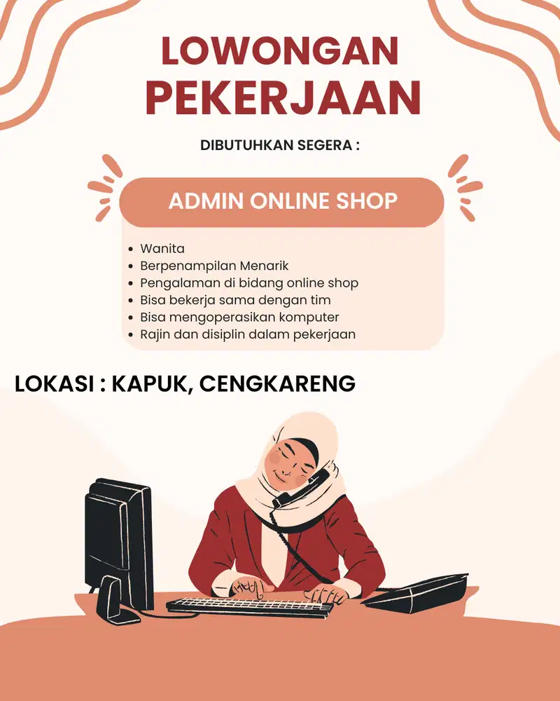 LOWONGAN KERJA ADMIN ONLINE SHOP