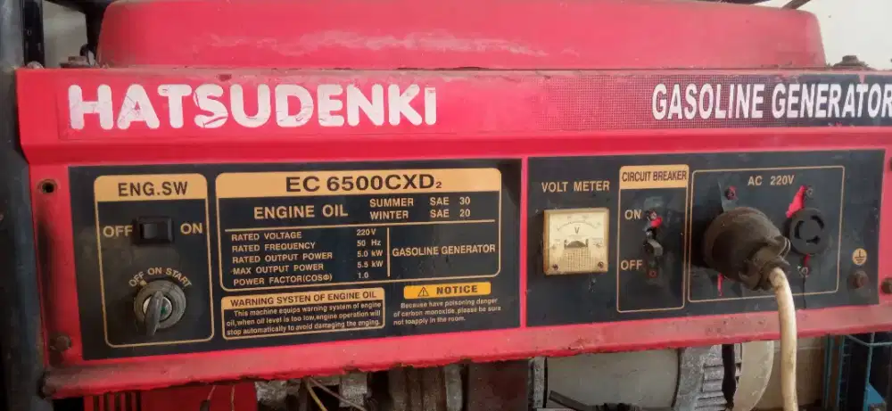 Genset HATSUDENKI EC.6500CXD