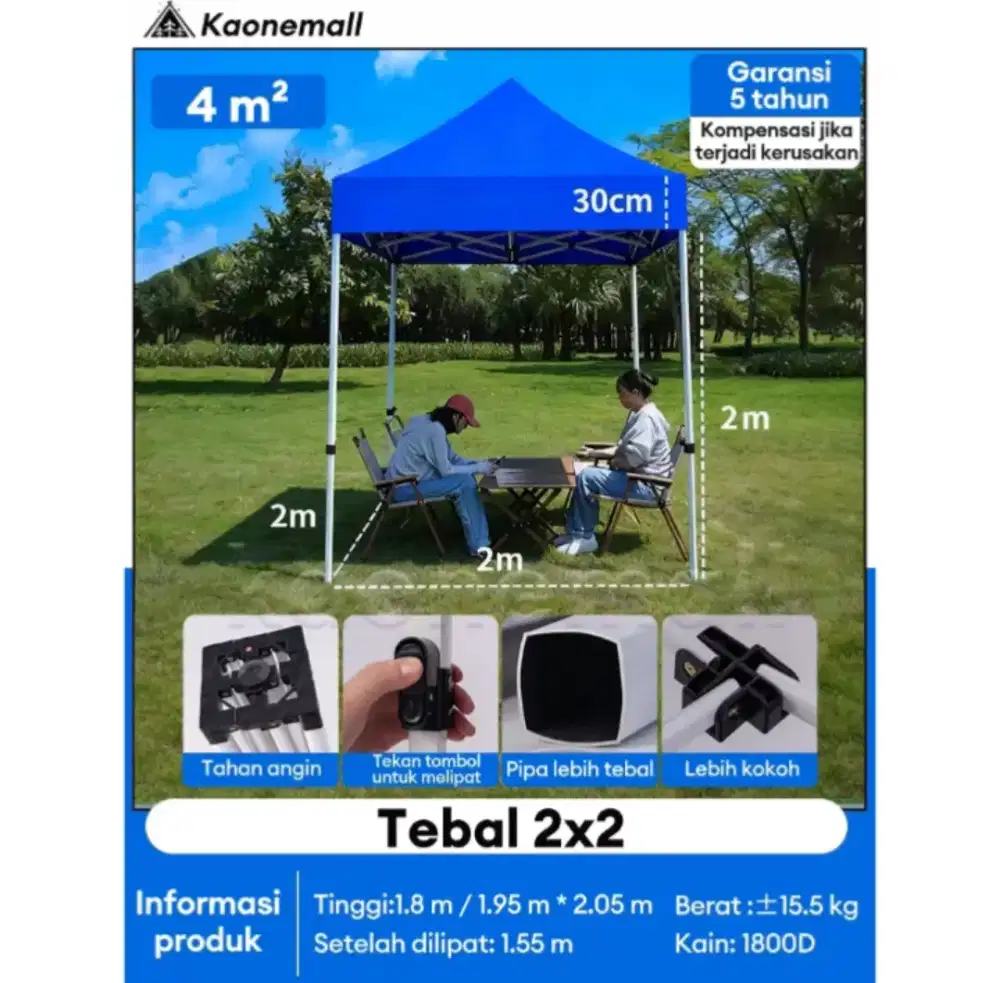 Tenda jualan 2x2 ( pemakaian 4 hari )