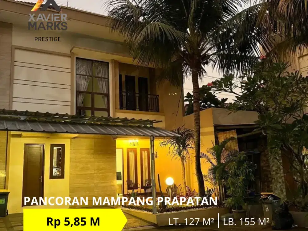 DIJUAL/DISEWA RUMAH DALAM CLUSTER ONE GATE SYSTEM JL. DUREN TIGA SELATAN PANCORAN MAMPANG PRAPATAN JAKARTA SELATAN