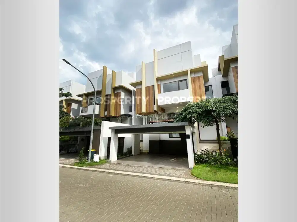Rumah Modern 3 Lantai di Cluster Blizfield Lokasi Strategis di BSD City Berbatasan dengan Gading Serpong Kondisi Terawat dan Siap Huni