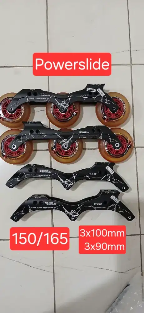 Powerslide 150/165,3 Roda 90,100mm.