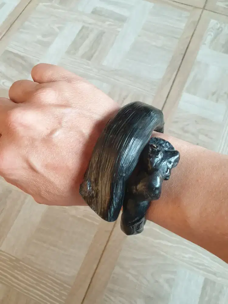 gelang etnik bahar hitam jumbo combong