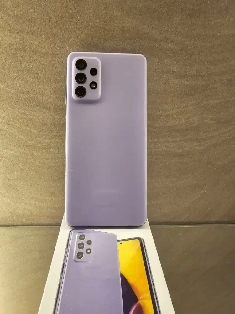 Dijual samsung A72, 256GB,RAM 8GB violet