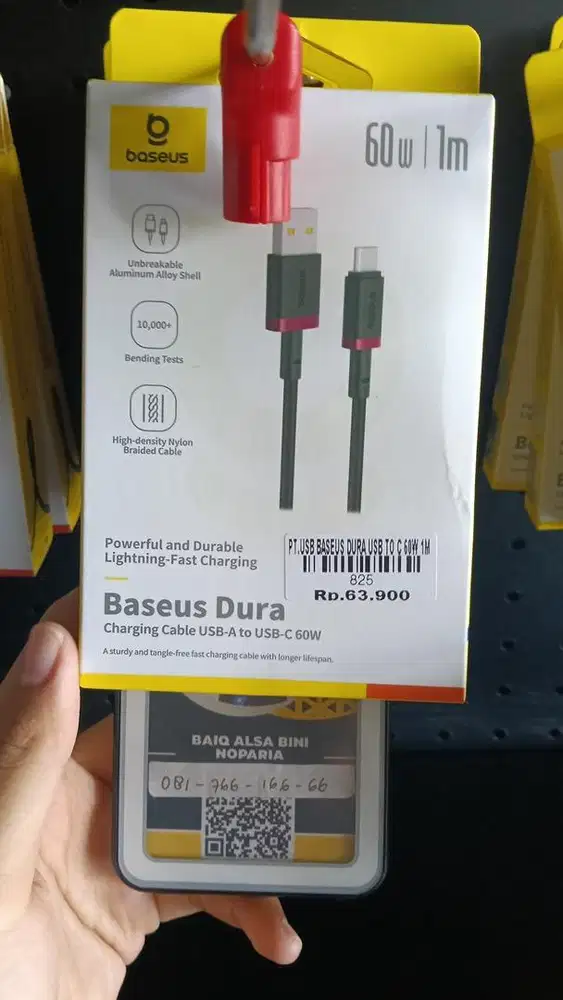 USB BASEUS DURA USB TO C 60W 1M