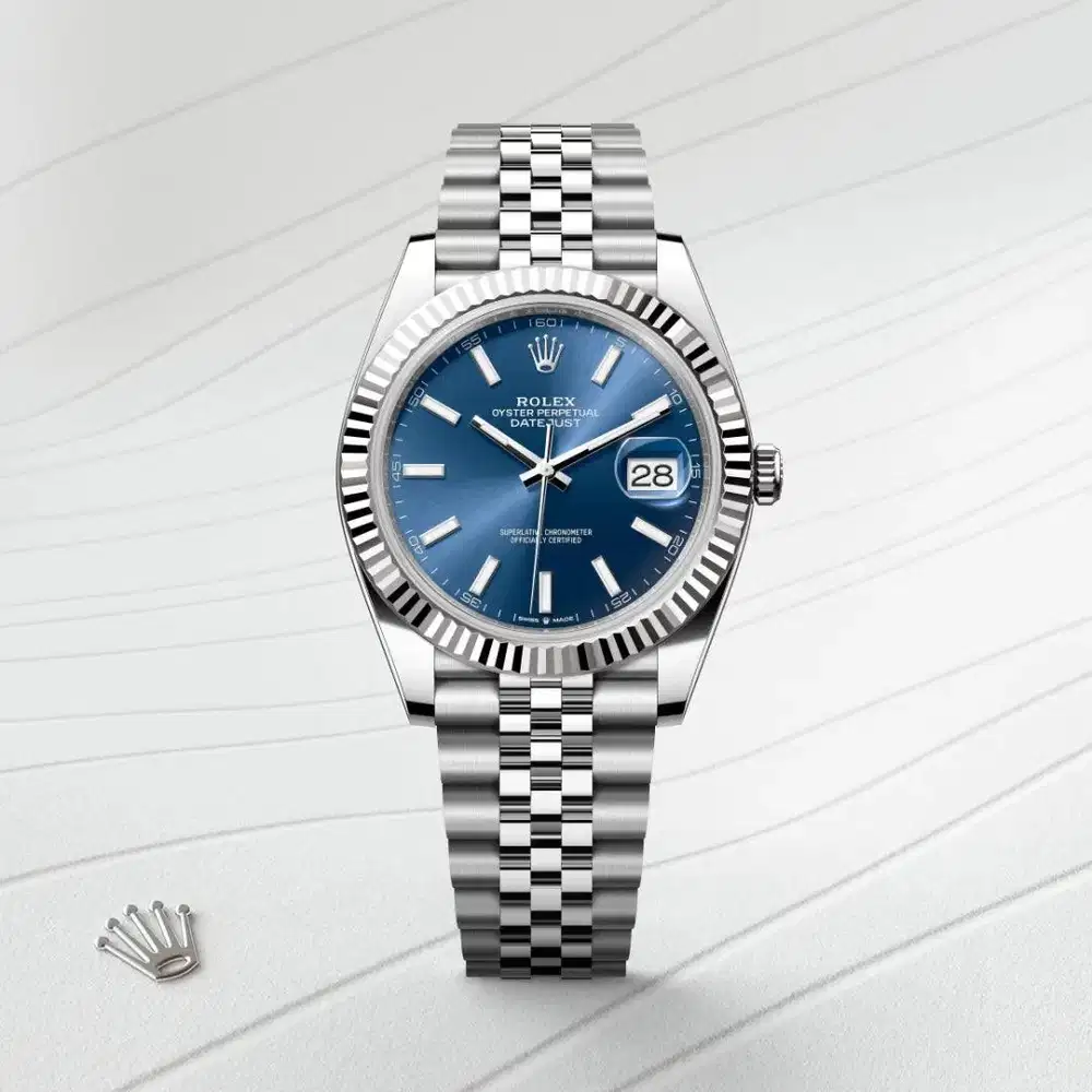 Rolex New Datejust II 41 mm Stick Index Blue Dial Jubilee