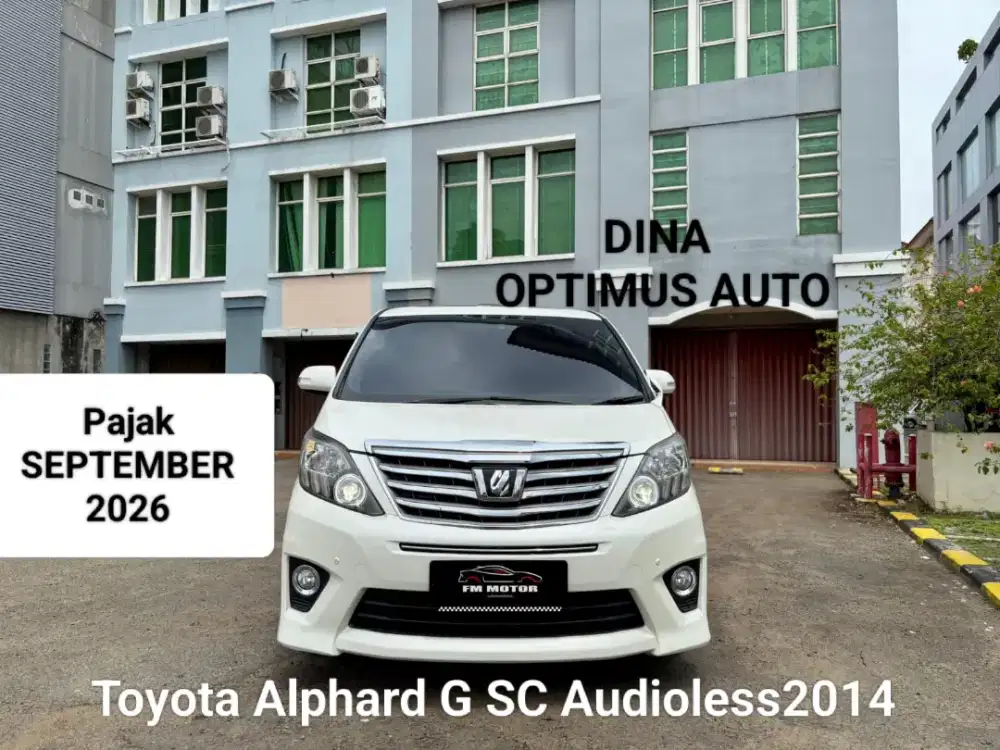 Toyota Alphard G SC Audioless 2014 Automatic 2.4, Pajak September 2026