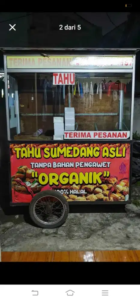 gerobak bekas tahu sumedang