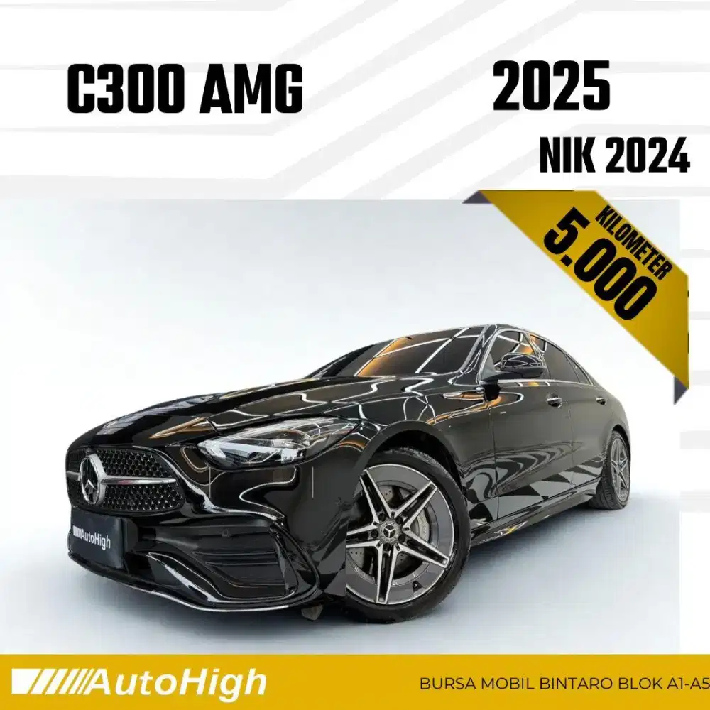 DP10% [Km5.000] C300 AMG 2024 Black Reg 2025 #AUTOHIGH