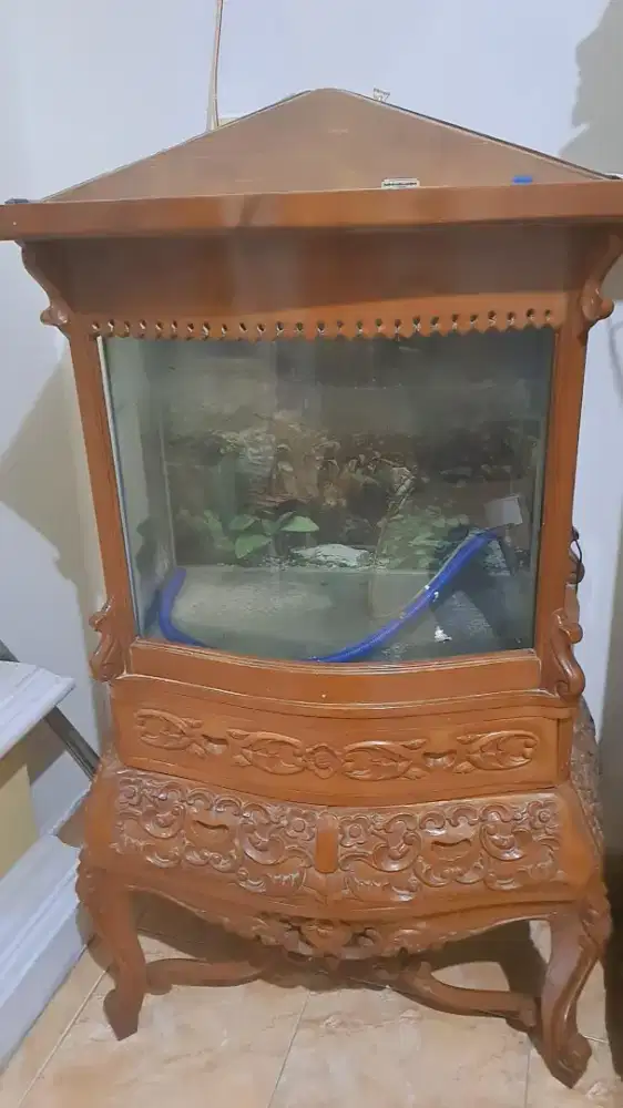 Akuarium / Aquarium Jati Ukir