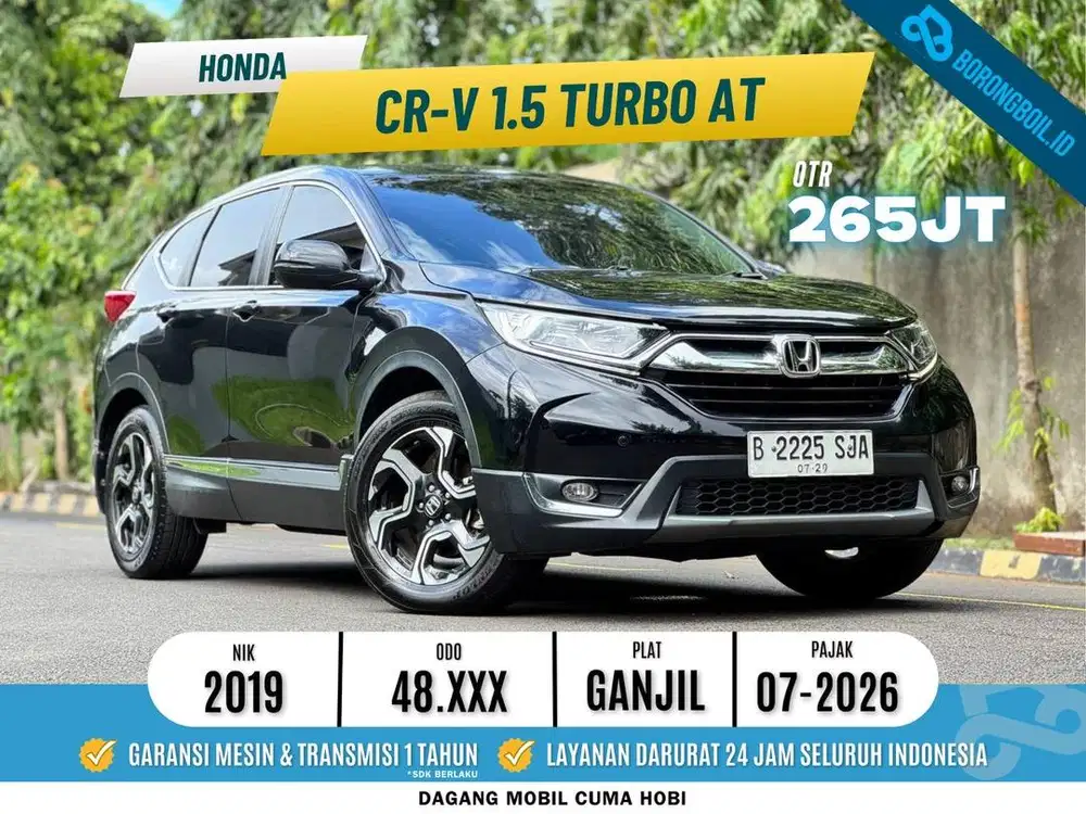 LOW KM!!CRV 1.5 TURBO NON PRESTIGE AT 2019 SIAP PAKAI