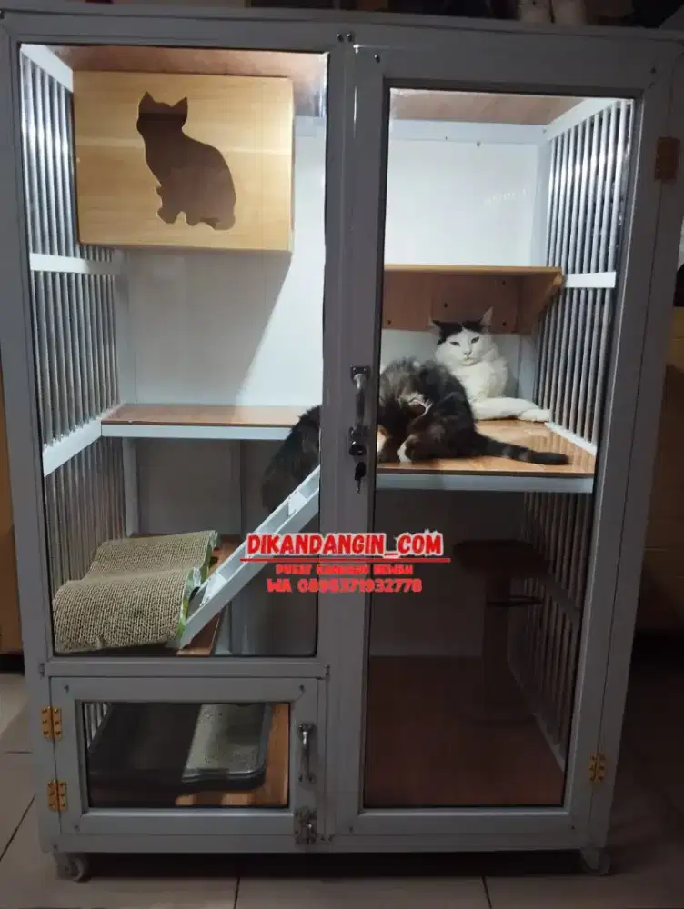 KANDANG KUCING + CAT CONDO  READY SIAP KIRIM BISA CUSTOM