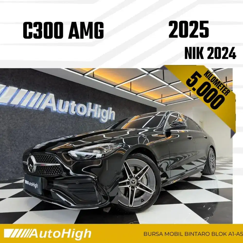 DP10% [Km5.000] C300 AMG 2024 Black Reg 2023 #AUTOHIGH