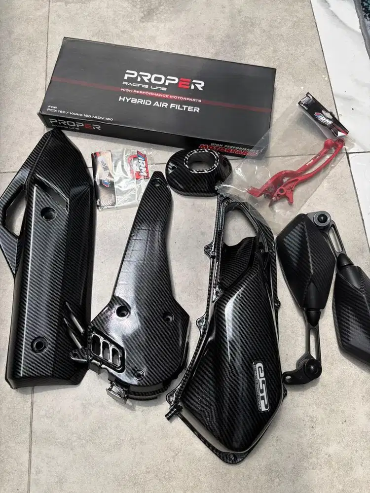 Di jual aksesoris karbon honda PCX 160