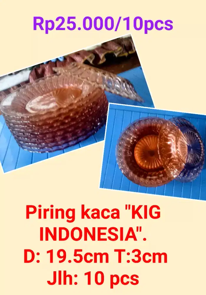 Piring kaca KIG INDONESIA