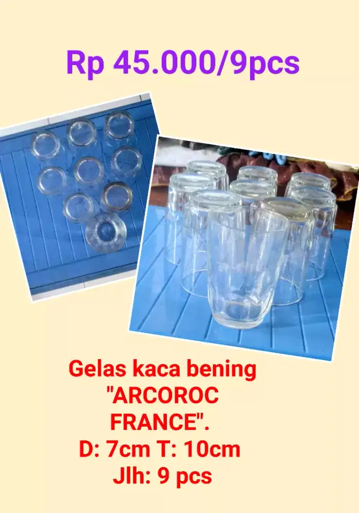 Gelas kaca bening ARCOROC FRANCE