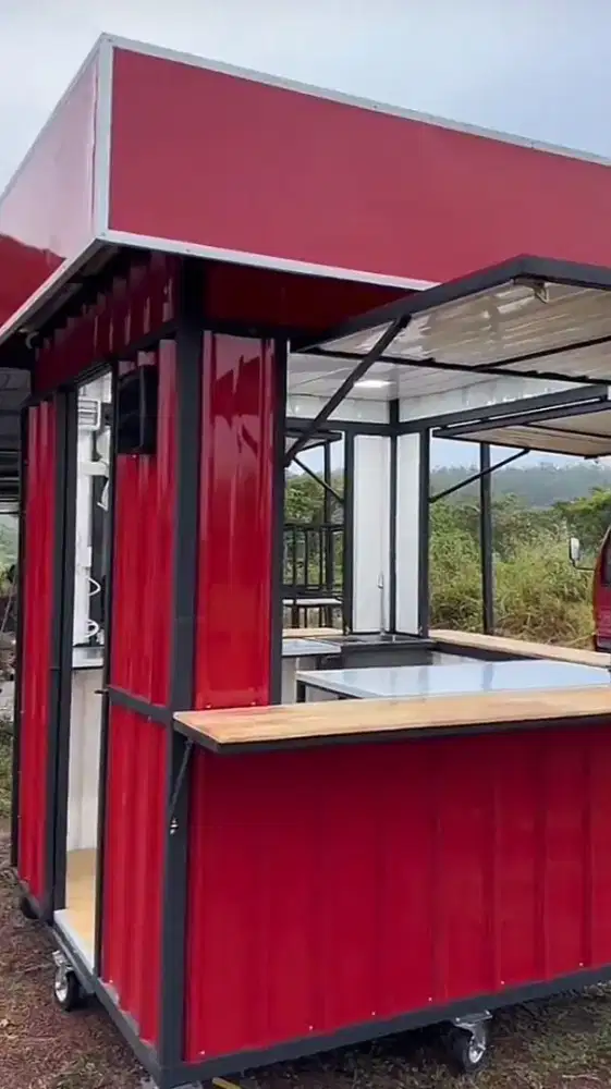 Booth semi kontainer custom, kios jualan