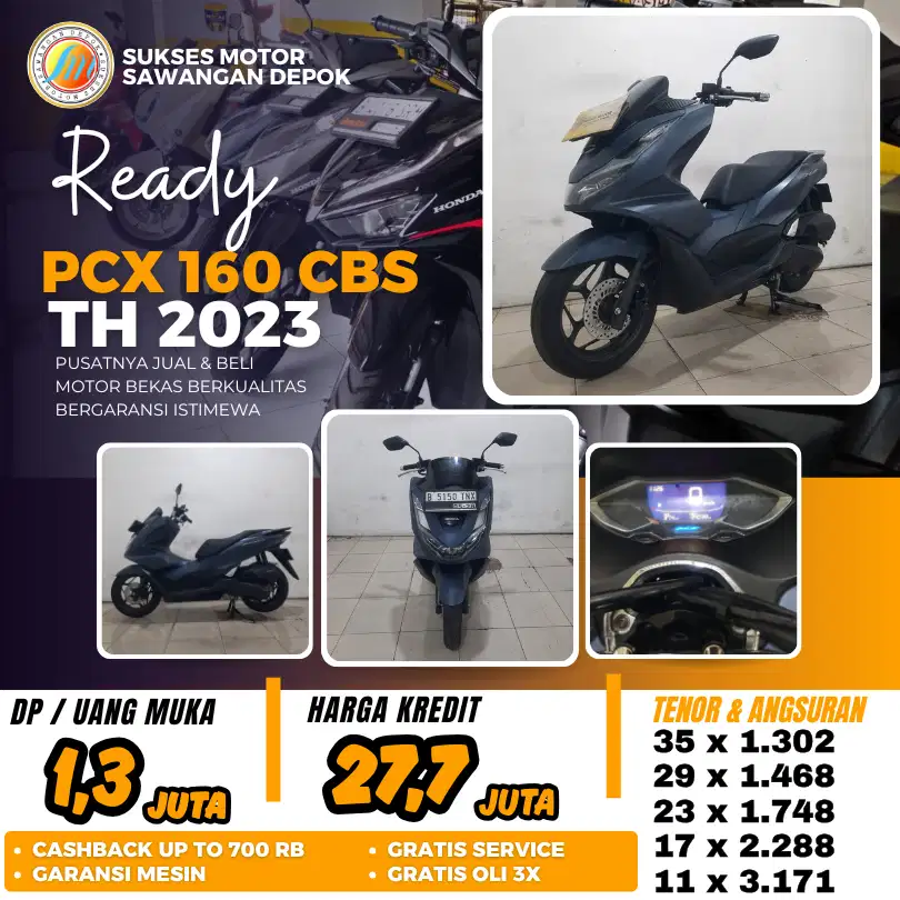 ISTIMEWA BERGARANSI HONDA NEW PCX 160 CBS TH 2023 BISA CASH KREDIT