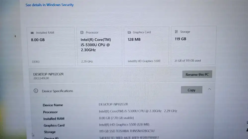 Thinkpad x250 core i5 muraah