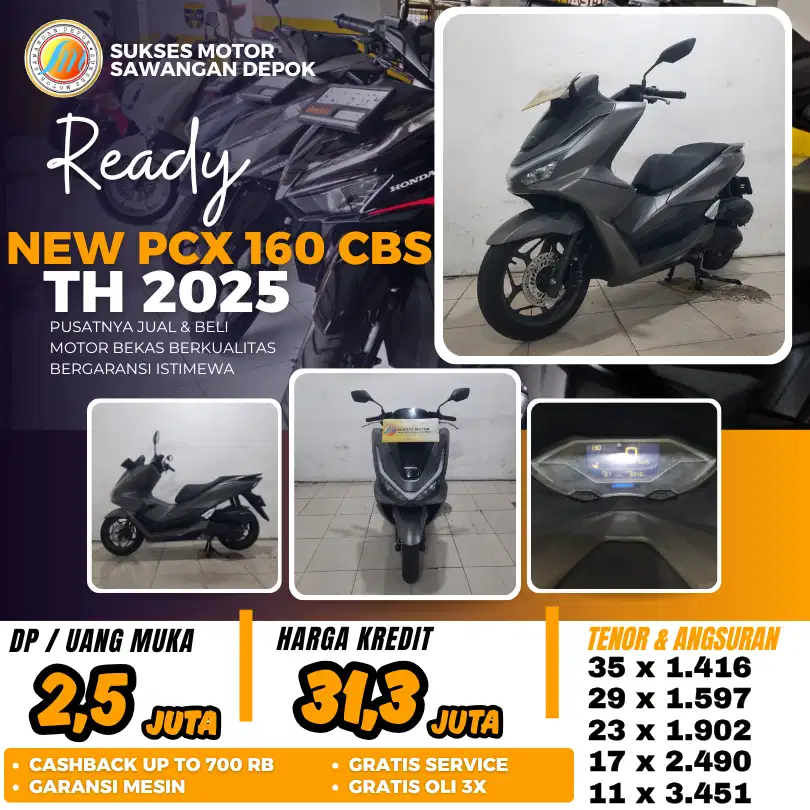 MULUS ISTIMEWA HONDA NEW PCX 160 CBS TH 2025 BISA CASH KREDIT GARANSI
