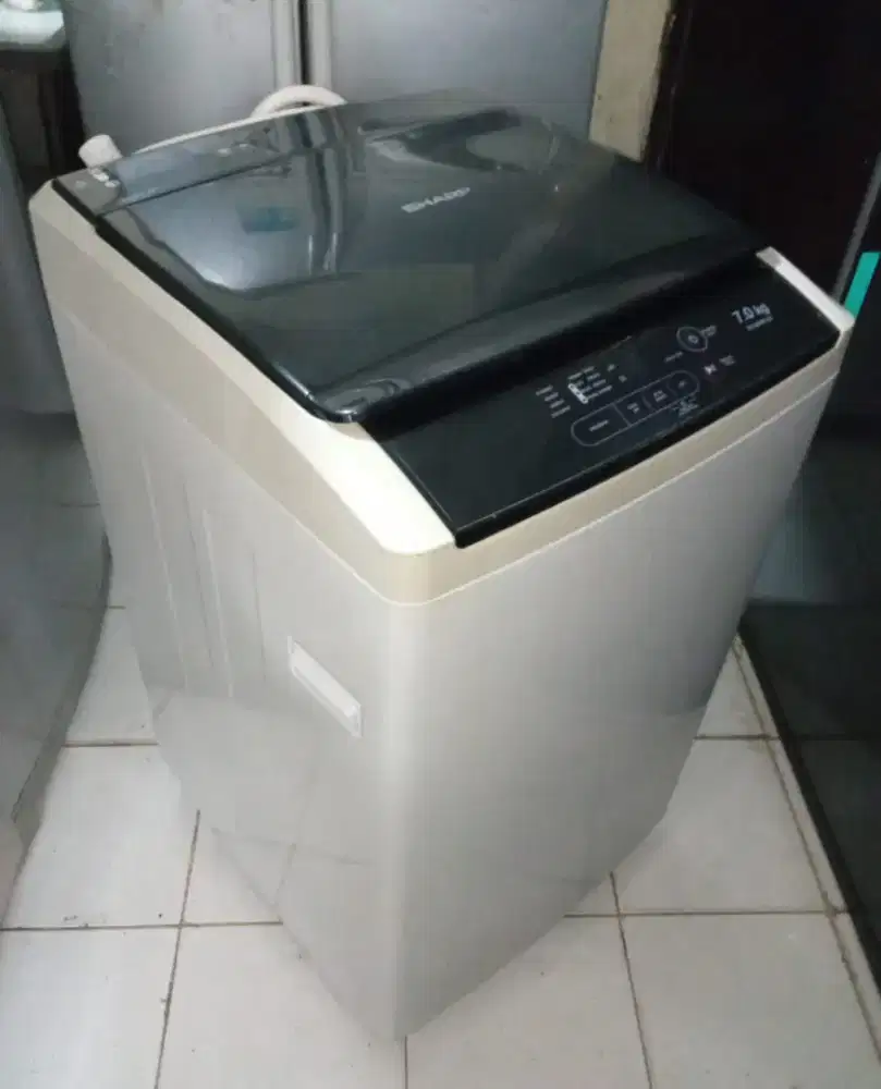 MESIN CUCI TOP LOADING SHARP ES-G876P-GY ORIGINAL SIAP PAKAI/ NETT