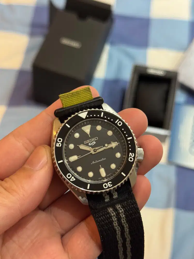 Seiko 5 Sports SRPD55K1 SKX batman black dial automatic resmi indo