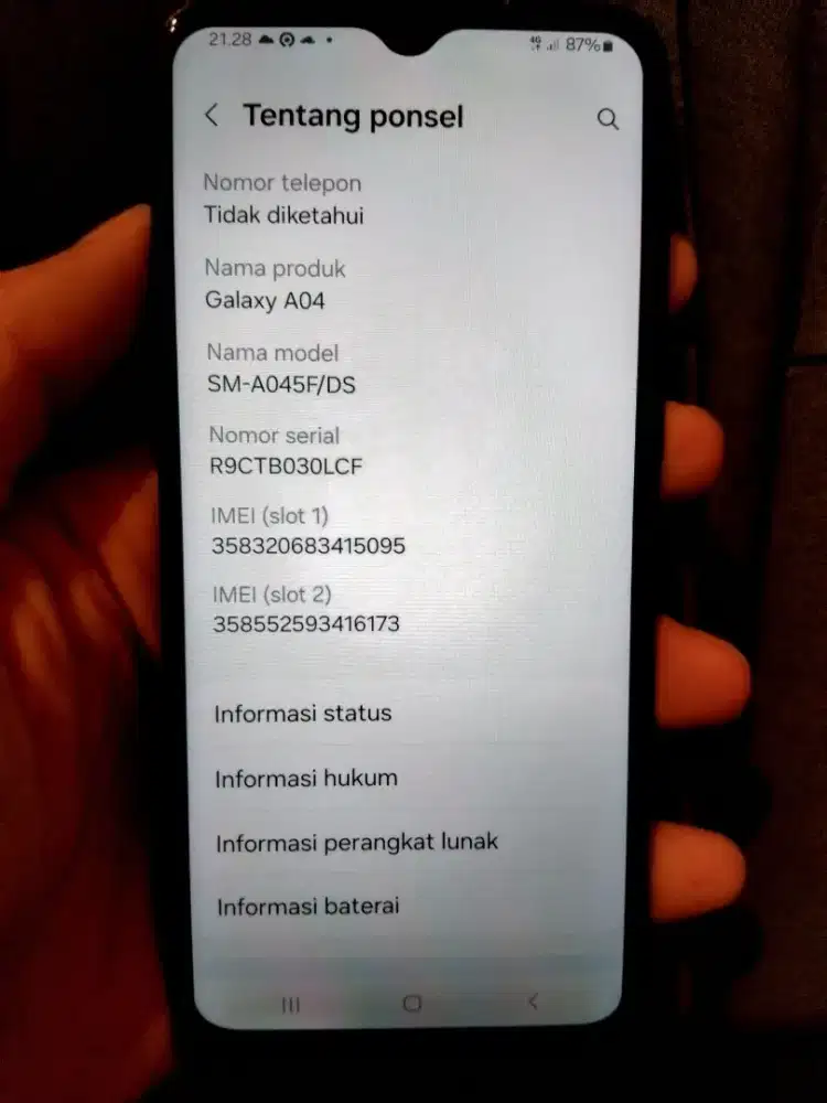 Samsung A04 4/64GB Bagus Normal