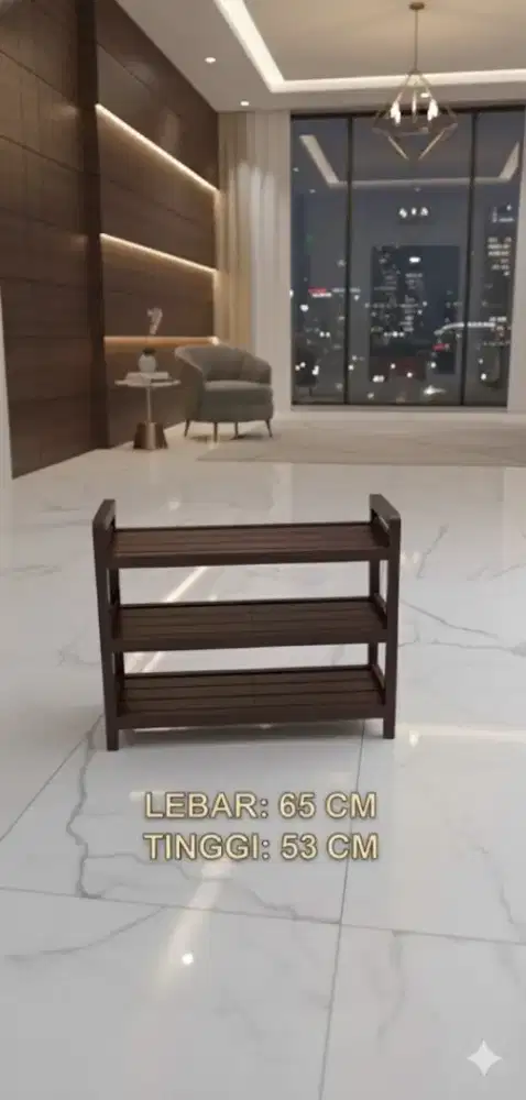 Rak sepatu dari kayu