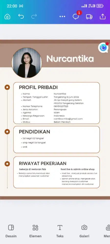 cari pekerjaan host live