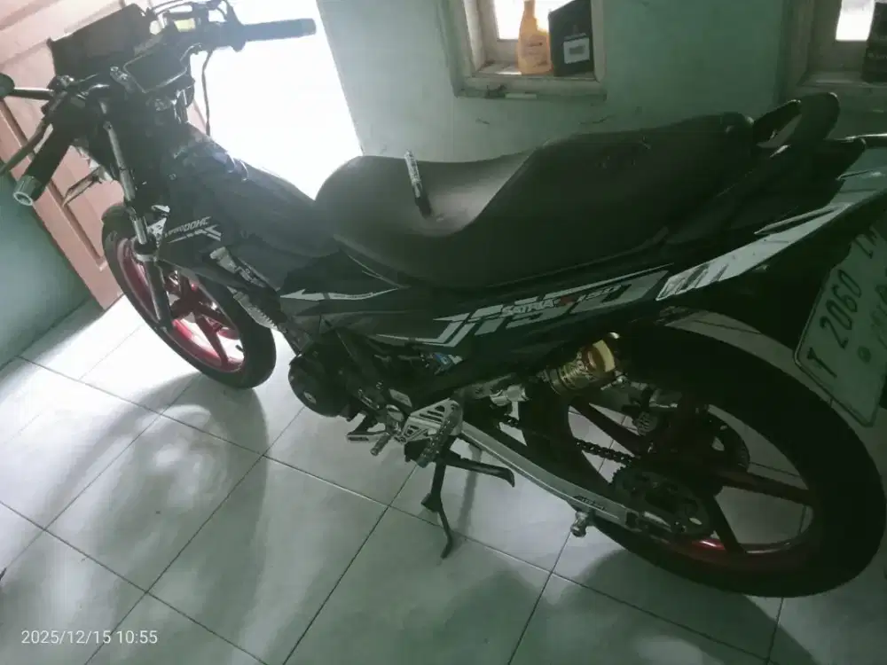 Jual satria Fu 2014 No Minus Full modifikasi Pajak hidup plat panjang