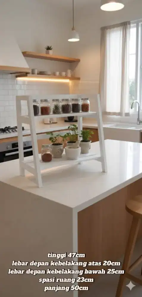 Rak bumbu dapur kayu