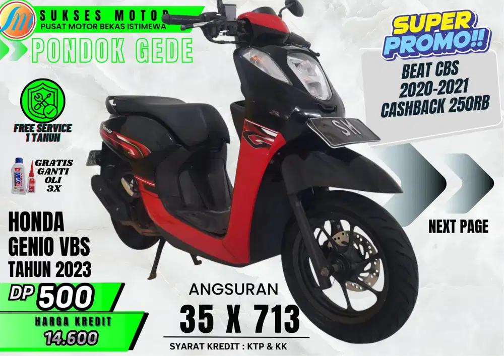 GENIO CBS TH 2023 DP MURAH ANGS RINGAN PROSES KREDIT MUDAH CEPAT