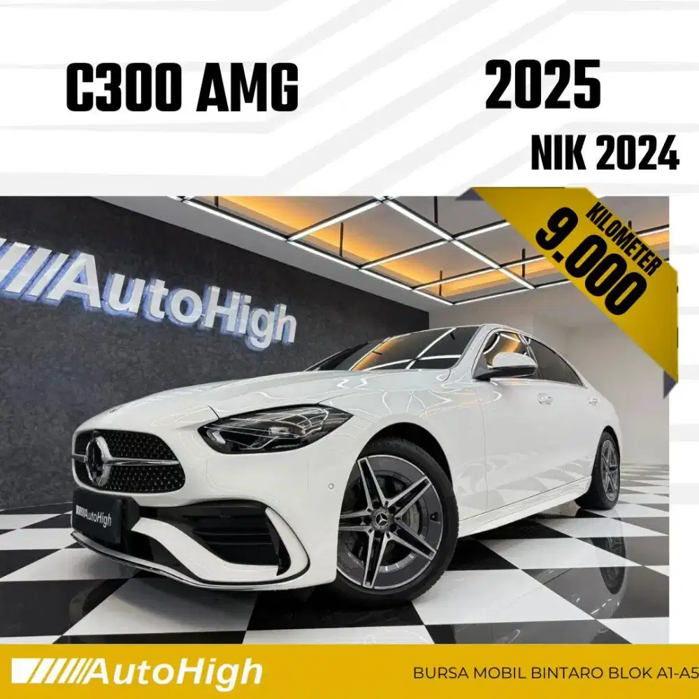 DP10% [Km9.000] C300 AMG 2024 White Reg 2025 #AUTOHIGH